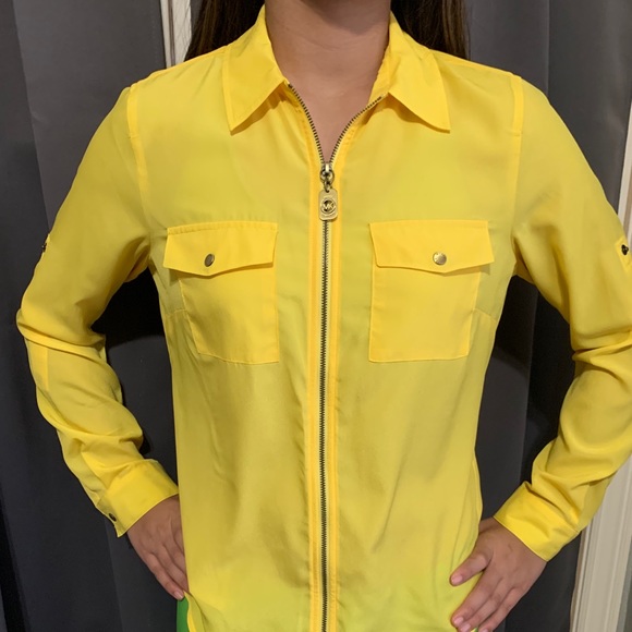 michael kors shirts yellow